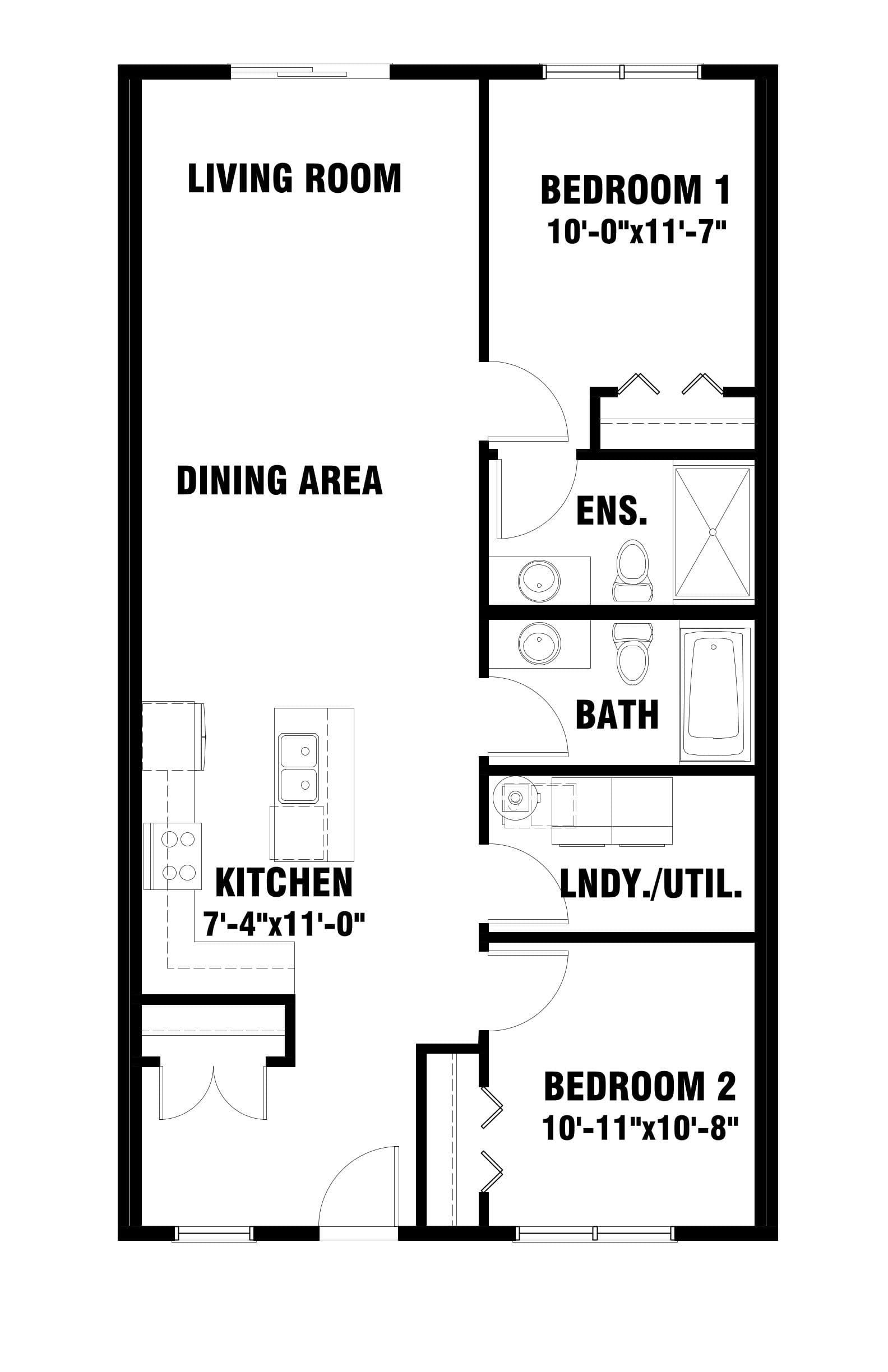 2 Bed 2 Bath Cutsheet